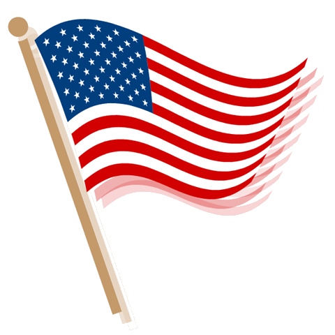 American Flag Clip Art Waving Waves