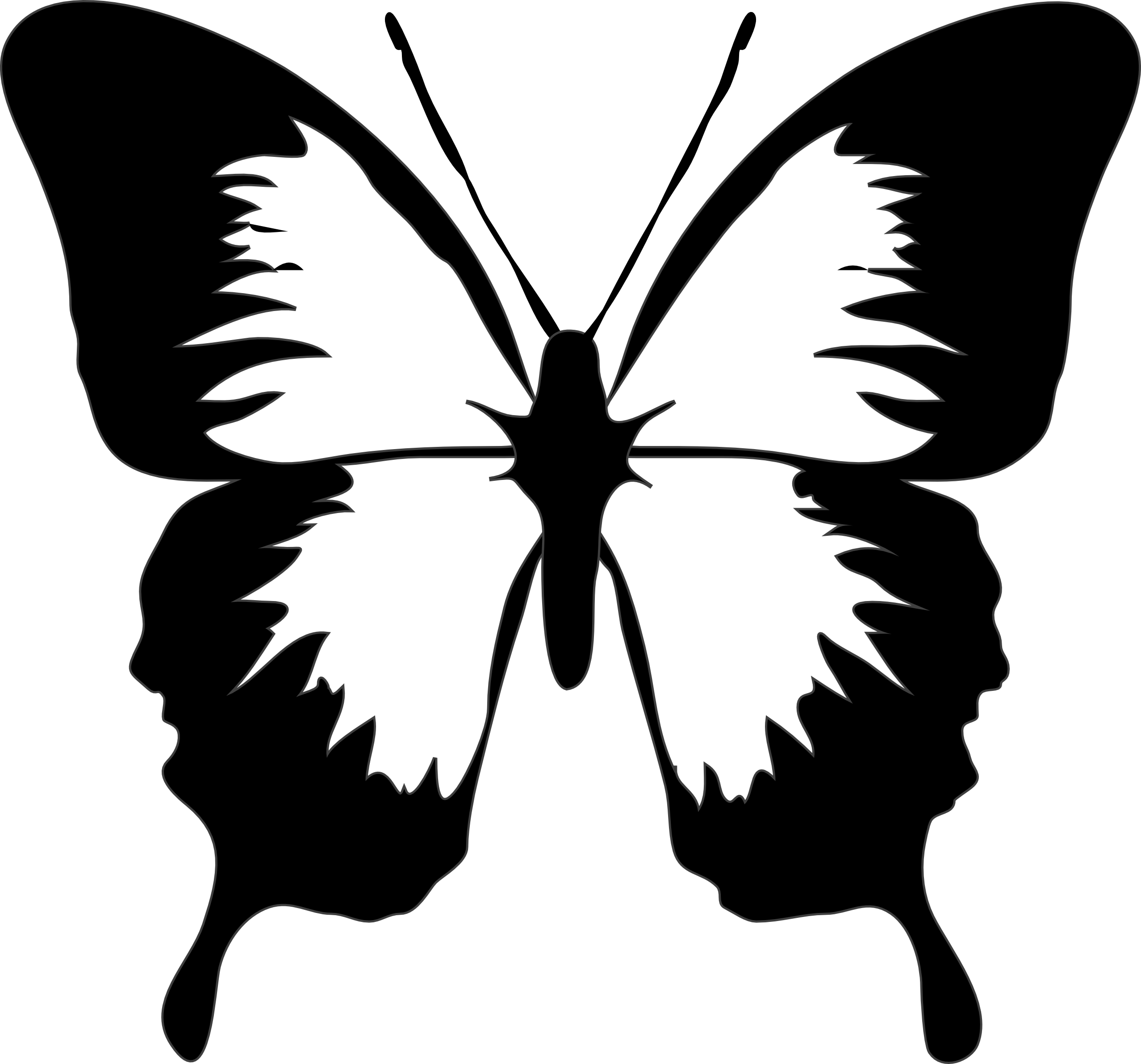 Butterfly Clip Art Black And White Nteeb9gta Png