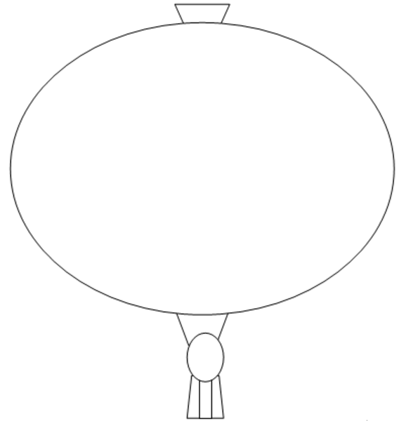 Chinese Lantern Outline   Free Images At Clker Com   Vector Clip Art    