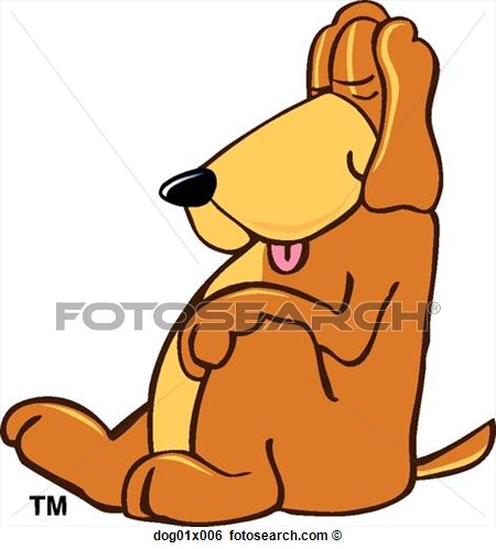 Clip Art Of Dog Sleeping Dog01x006   Search Clipart Illustration