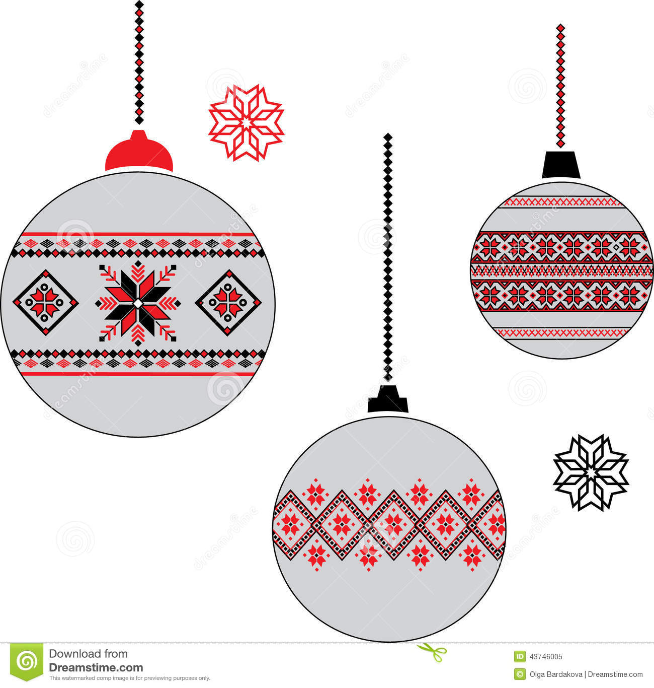 Clip Art Of Ukrainian Christmas Ball 