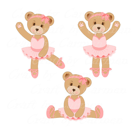 Cute Bear Bear Ballerina Sweet Teddy Bear Dance  Personal   Small    