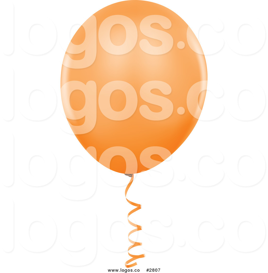 Do Not Orange Balloon Clip Art Letter Style