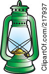 Free Rf Clipart Illustration Of A Green Haricot Lantern By Lal Perera