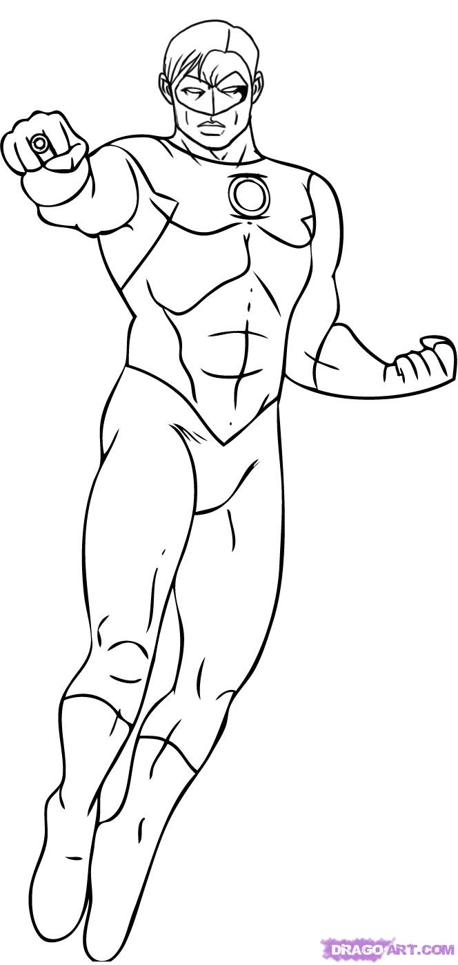 Green Lantern Coloring Pages 2 Jpg
