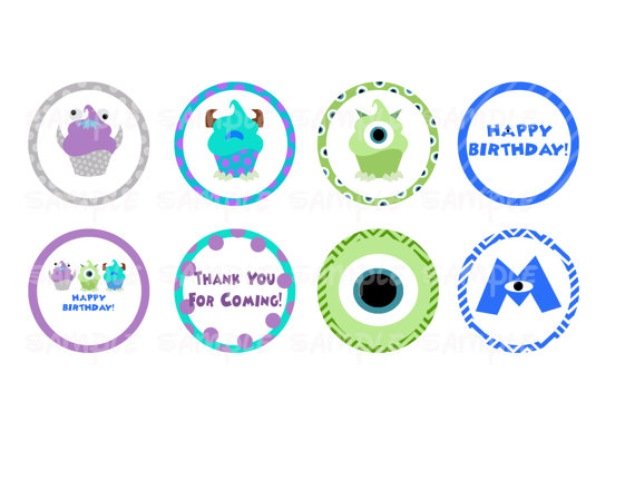 Items Similar To Cupcakes Monsters Inc Happy Birthday Disney Cupcake 2    