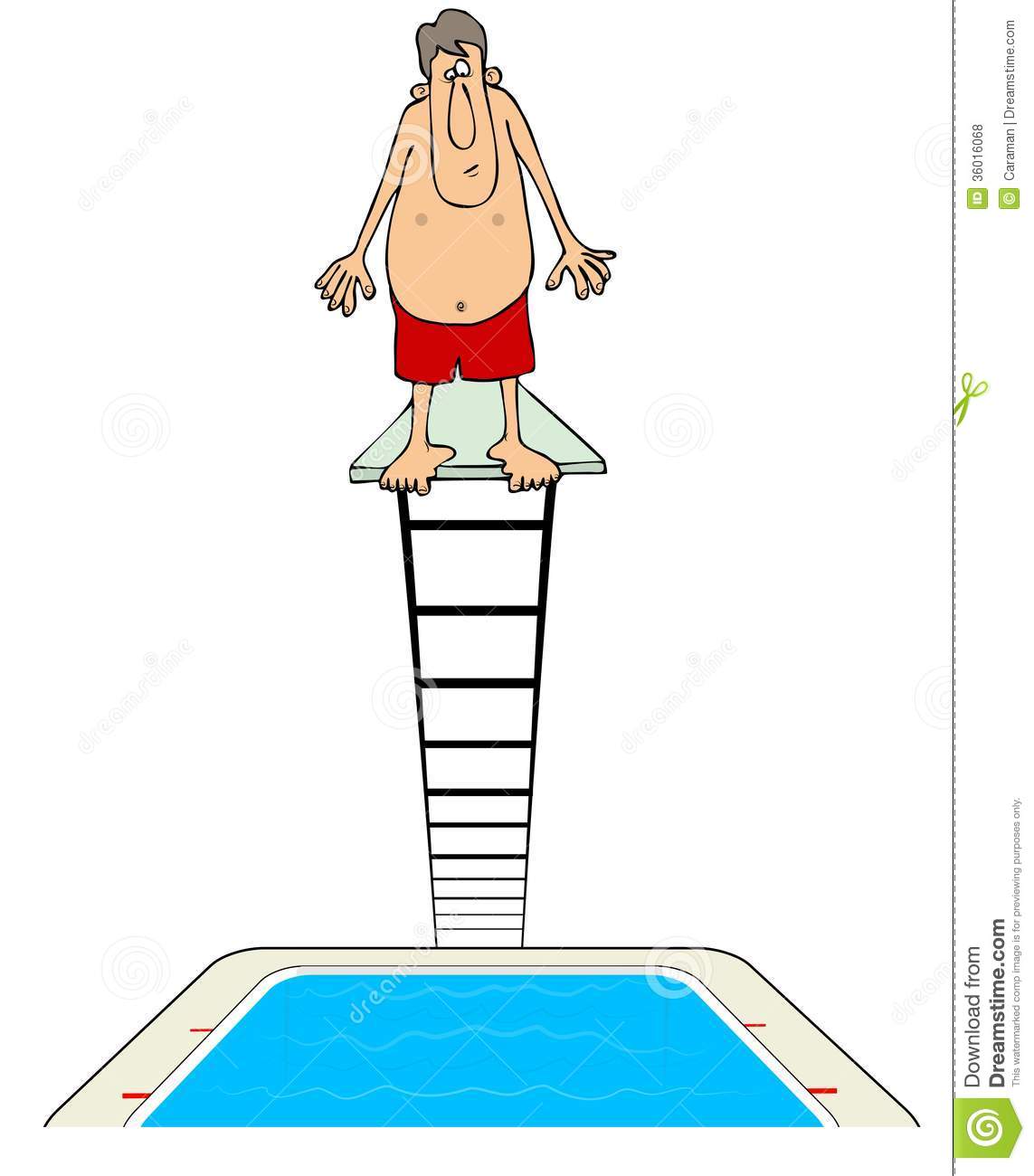 Man On A Diving Board Royalty Free Stock Photos   Image  36016068