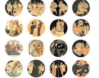 Mythology Gods Goddesses Myth Fantasy Greek Roman Clip Art Collage 1 5