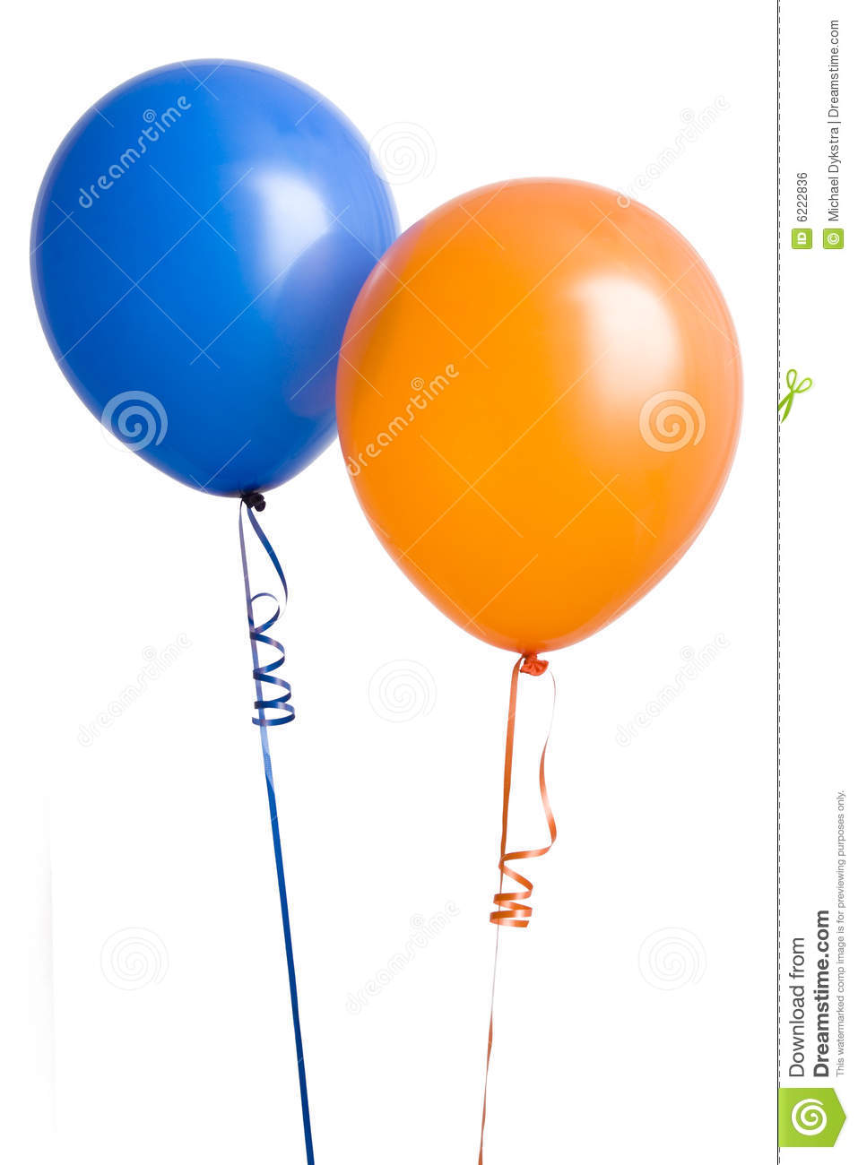 Orange And Blue Balloon Royalty Free Stock Image   Image  6222836