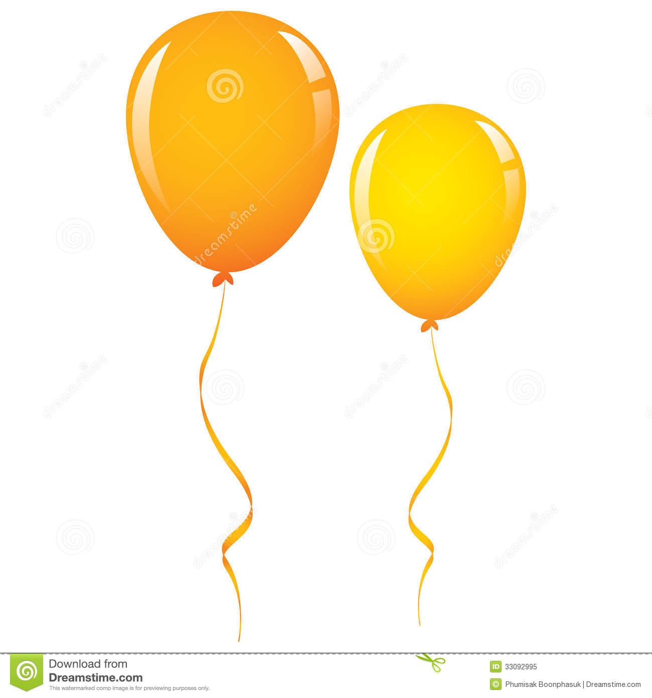 Orange And Gold Balloon Ribbon Royalty Free Stock Photo   Image