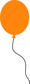 Orange Balloon Clip Art At Clker Com   Vector Clip Art Online Royalty