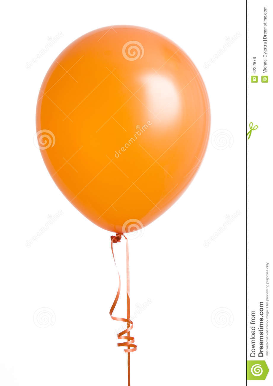 Orange Balloon On White Royalty Free Stock Image   Image  6222876