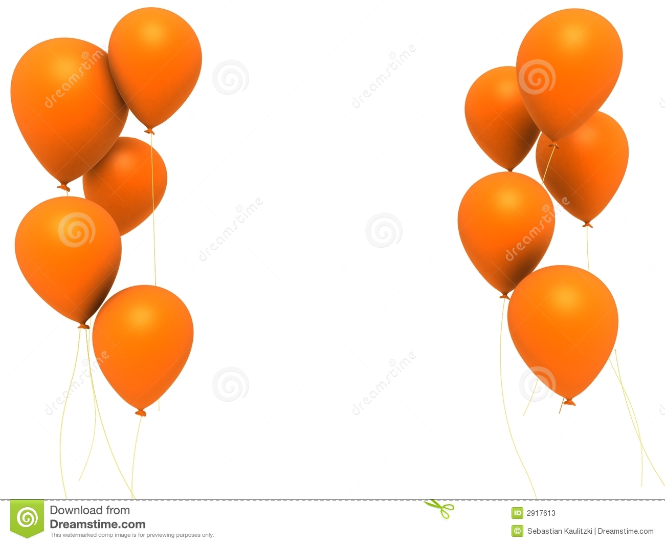 Orange Balloons Stock Photos   Image  2917613