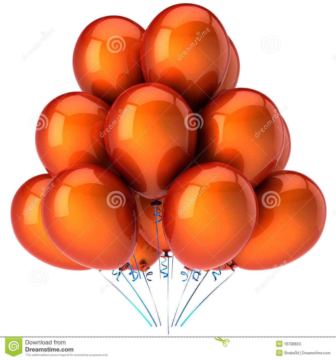 Orange Glossy Helium Party Balloons  Shiny And Beautiful  This Is A