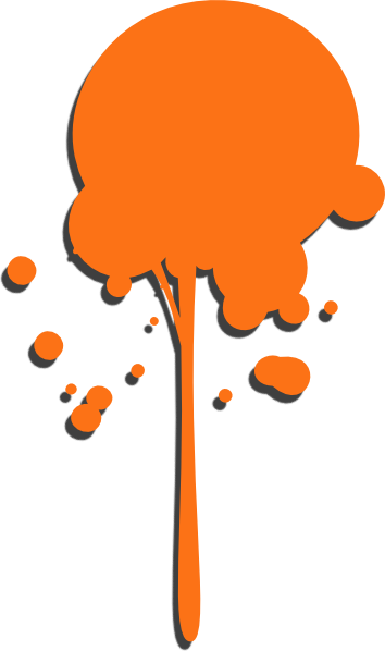 Orange Paint Drip Clip Art At Clker Com   Vector Clip Art Online    