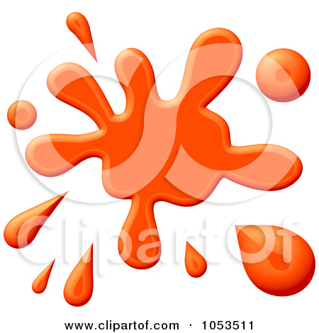 Orange Paint Splatter Clip Art