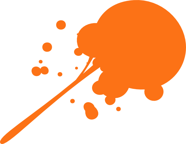 Orange Paint Sploge Clip Art At Clker Com   Vector Clip Art Online    