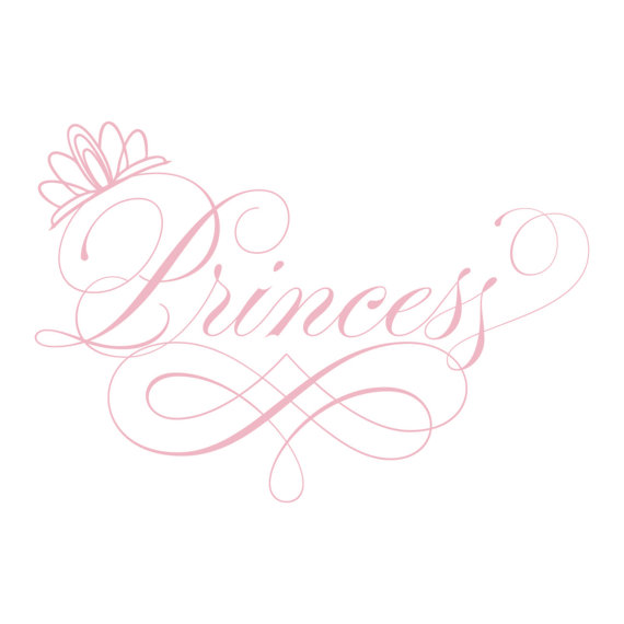 Princess Wall Decal Elegant Script Princess By Fleurishwalls