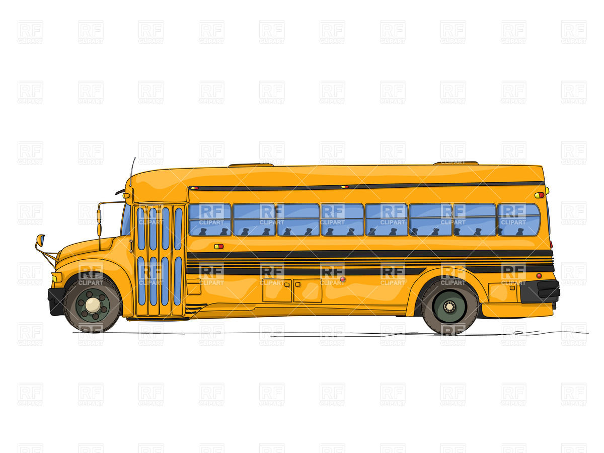 School Bus   Side View 20521 Download Royalty Free Vector Clipart