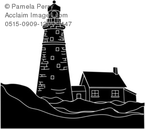 Silhouette Clipart   Lighthouse Silhouette Stock Photography