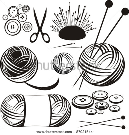 Stock Vector Craft Icons Sewing Icons For Sewing Knitting Crafts
