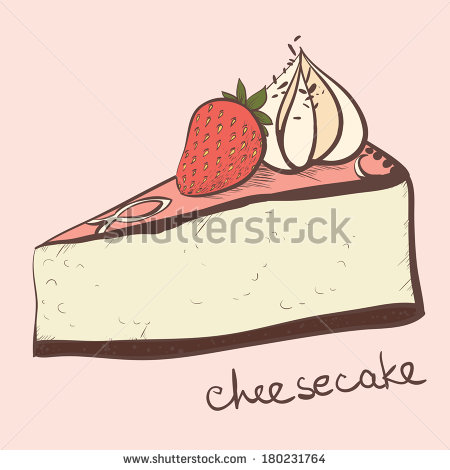 Strawberry Cheesecake Stock Vectors   Vector Clip Art   Shutterstock