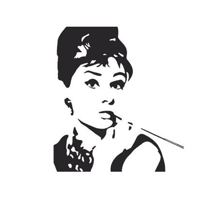 Audrey Hepburn Rubber Stamp Breakfast At Tiffanys By Terbearco