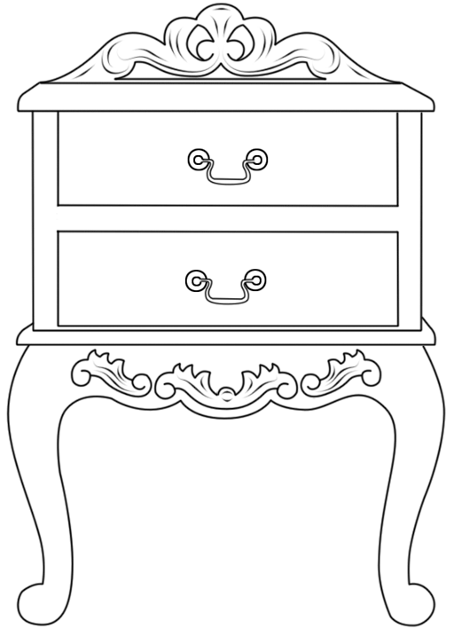 Bed Side Table   Clip Art   House And Contents   Pinterest