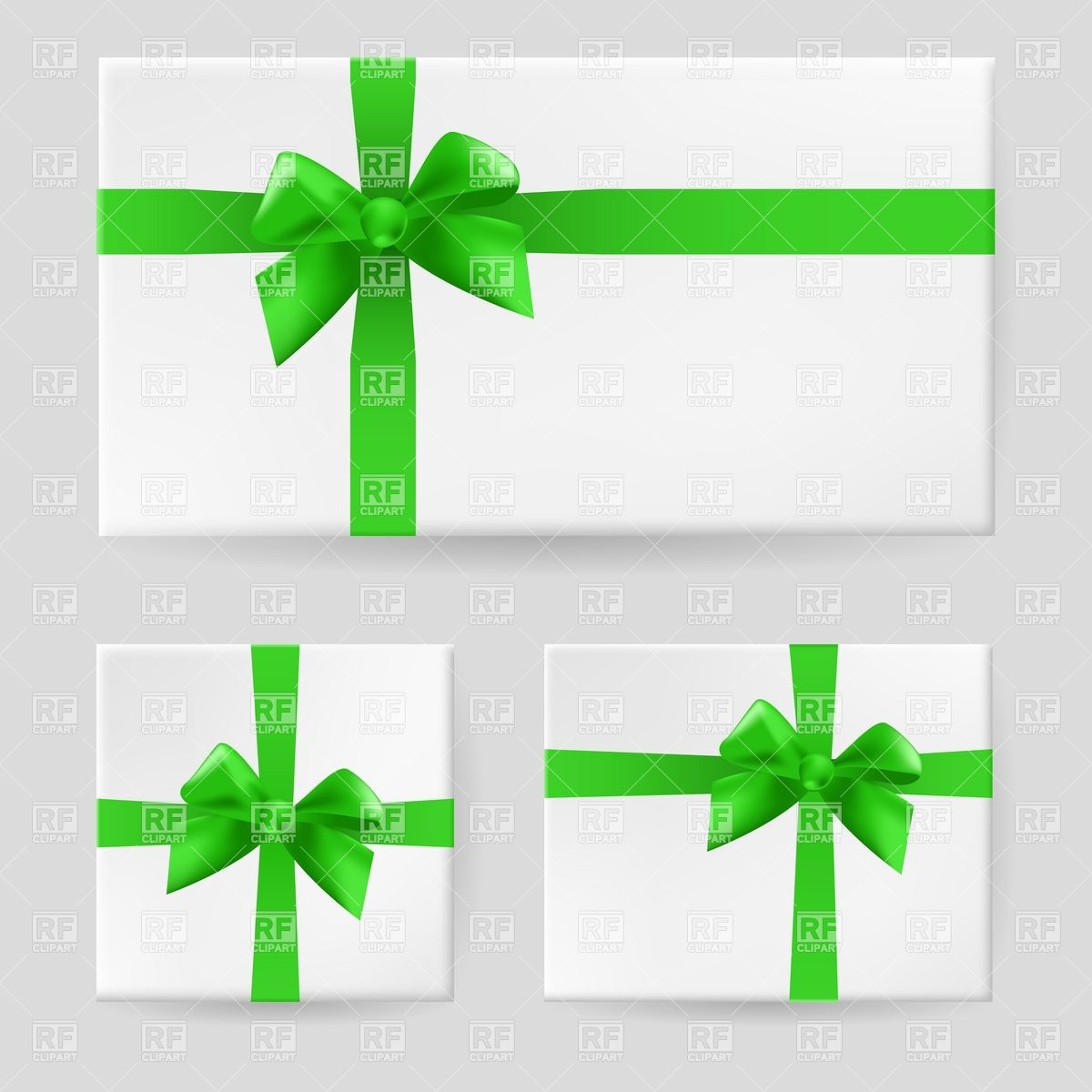 Blue And Green Bow Tie Clipart Gift Box Tied With A Green