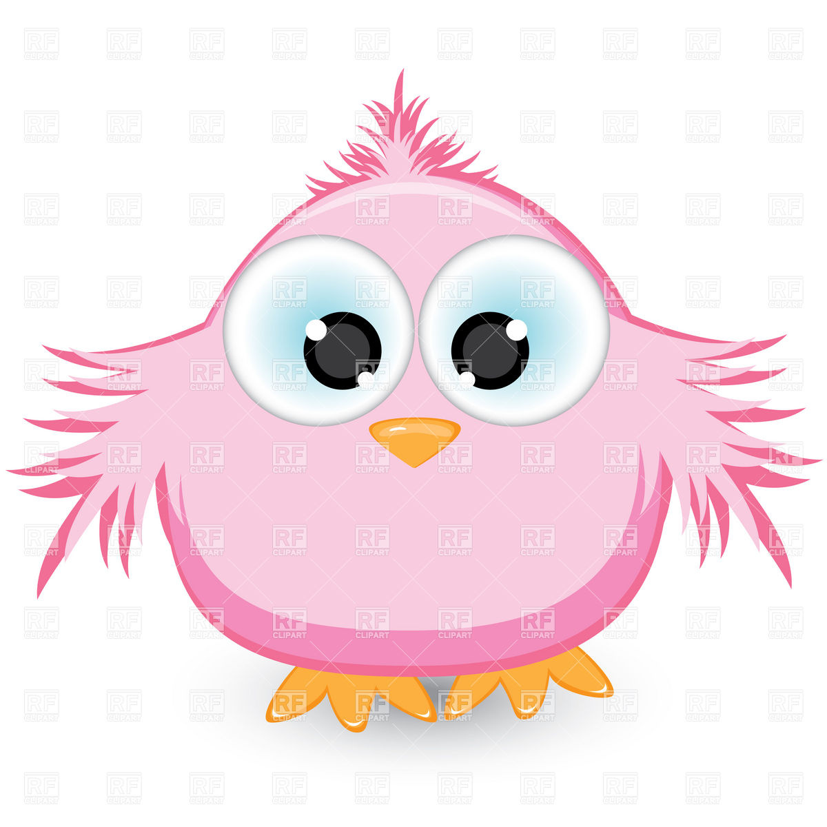 Cartoon Pink Chicken 8320 Plants And Animals Download Royalty Free