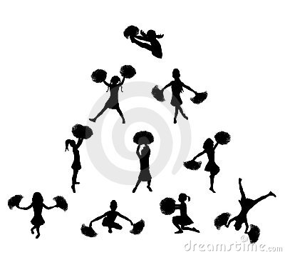 Cheerleader Pyramid 2 Stock Image   Image  4851211