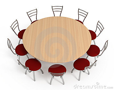 Clip Art Round Table Round Table With Chairs