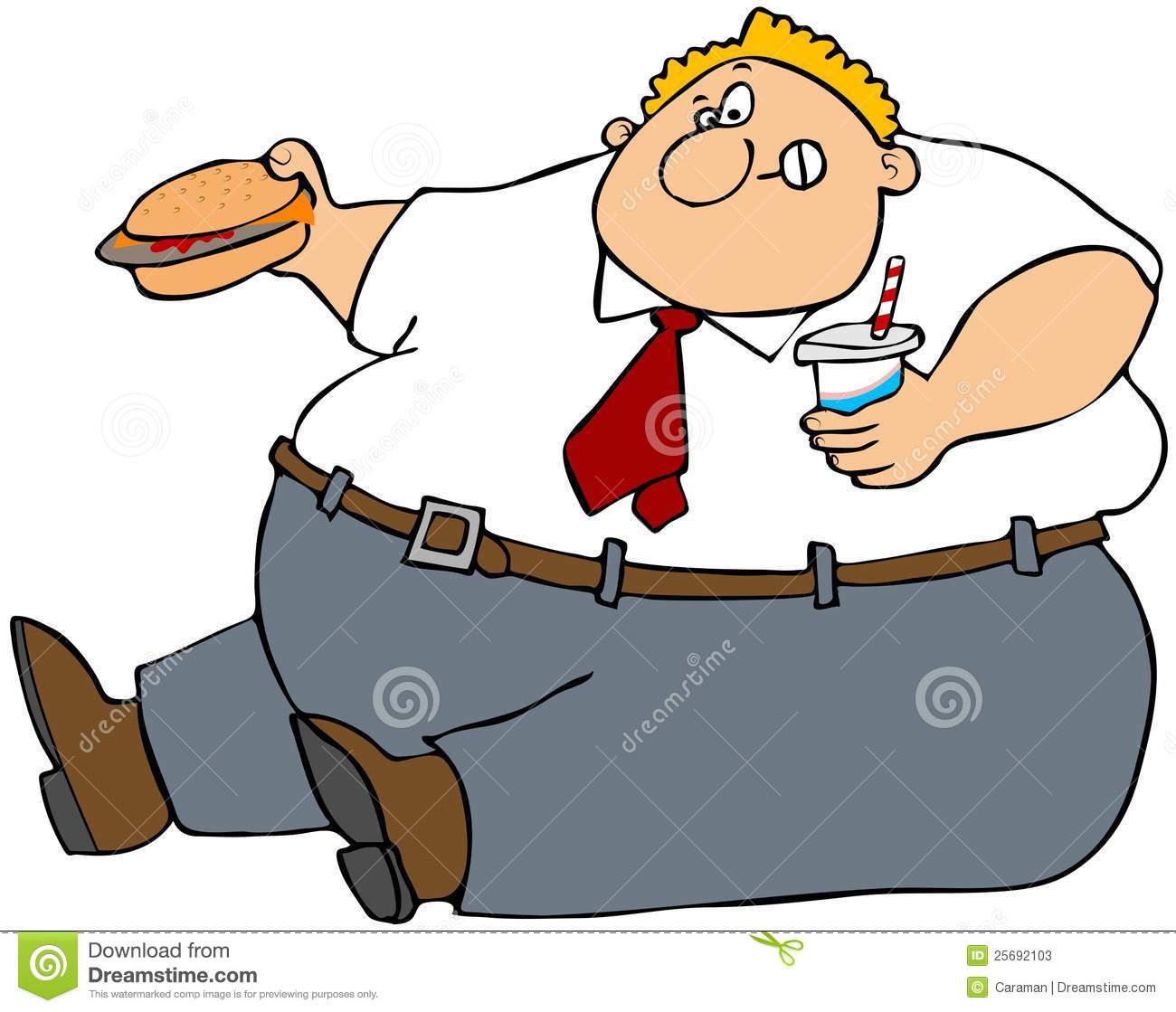 Fat People Eating Pizza Cartoon Guy Eating Clipart
