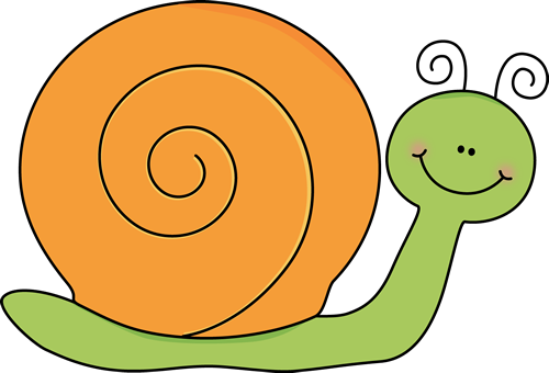 Green And Orange Snail Clip Art Image   Cute Green Snail With An    