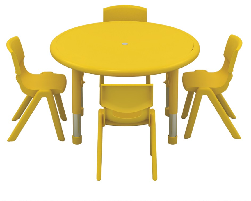 Height Adjustable Rounded Table With Chairs   Funlandia Playground    