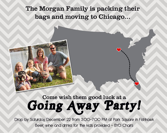 Moving Farewell Going Away Party Invitation By Partypopinvites