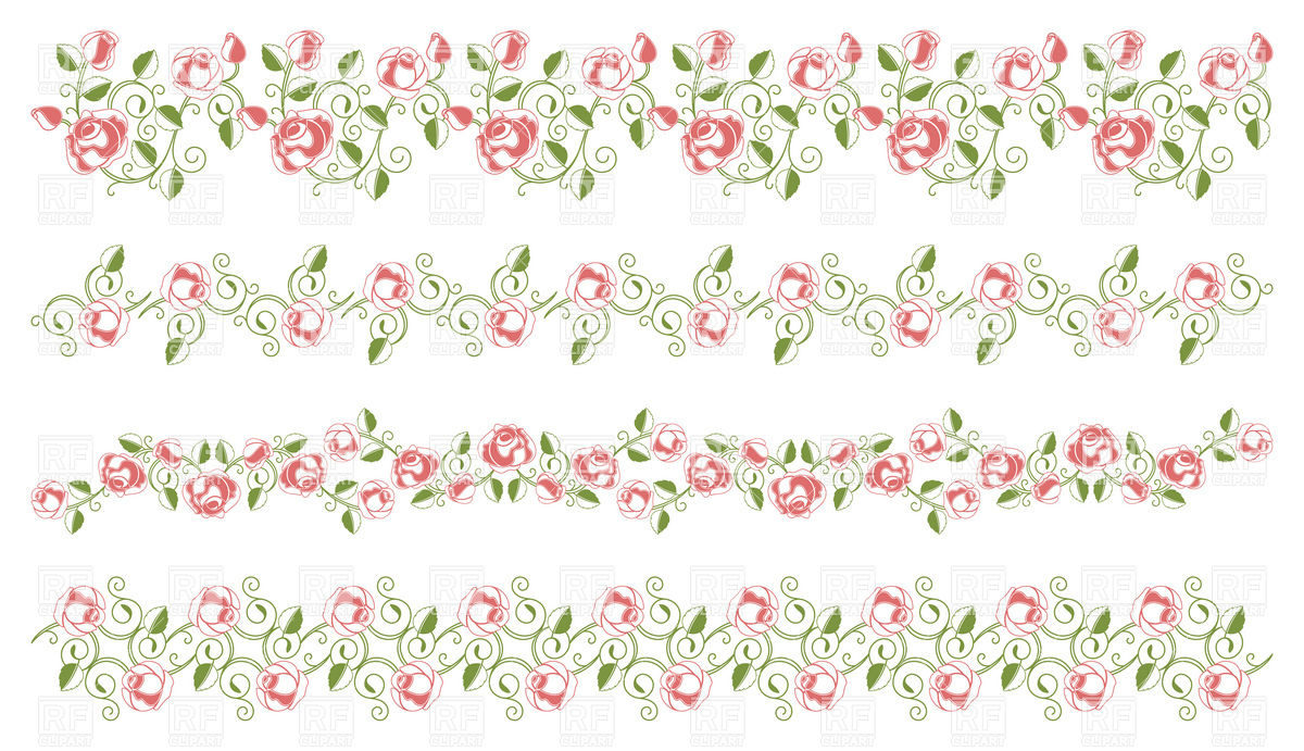 Of Elegant Floral Borders Download Royalty Free Vector Clipart  Eps
