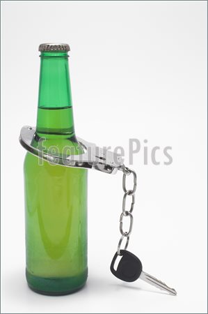 Picture Of Drunk Driving Concept   Beer Keys And Handcuffs