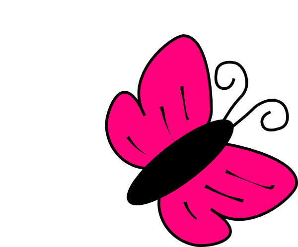 Pink   Black Butterfly Clip Art At Clker Com   Vector Clip Art Online