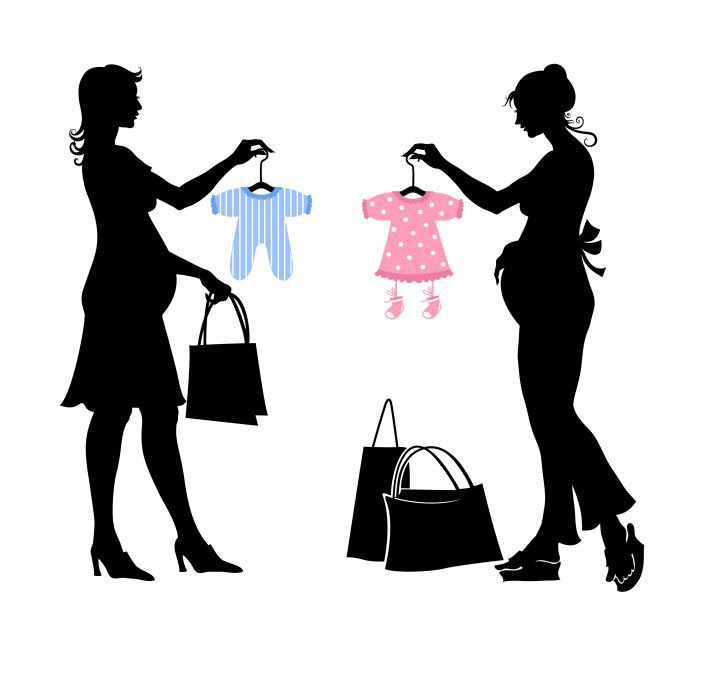 Pregnant Women Shopping Clipart   Free Clip Art Images