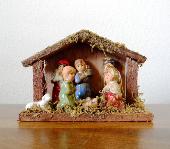 Vintage Ceramic Nativity Scene By Ragnbonevintage On Etsy