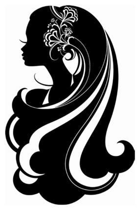 Woman With Long Hair Silhouette   Wall Decor Diy   Pinterest