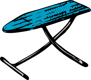 Blue Ironing Board Clipart