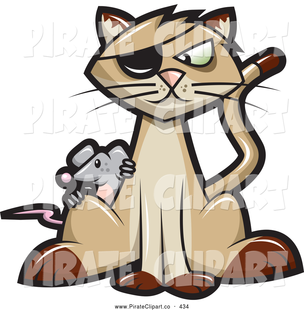 Cat Mouse Clip Art Pirate Clipart   New Stock