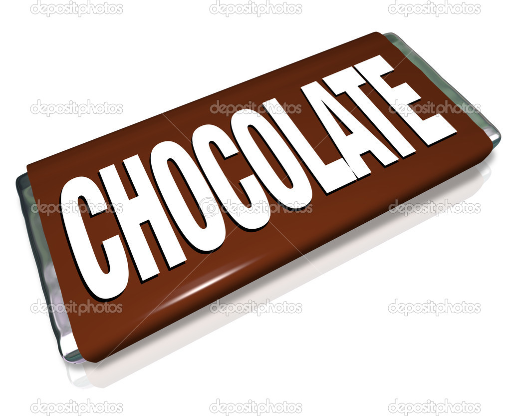 Chocolate Candy Bar Brown Wrapper Junk Food   Stock Photo
