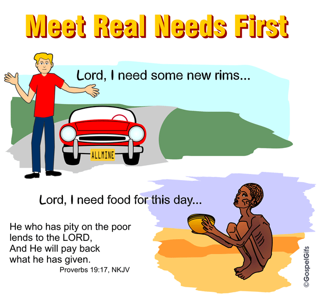 Clip Art Image  Meet The Real Needs First   Reach Out To The Poor