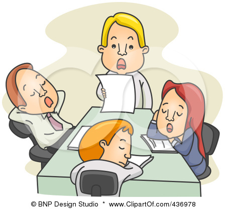 Clipart Illustration Of Employees Sleeping During A Board Meeting 1
