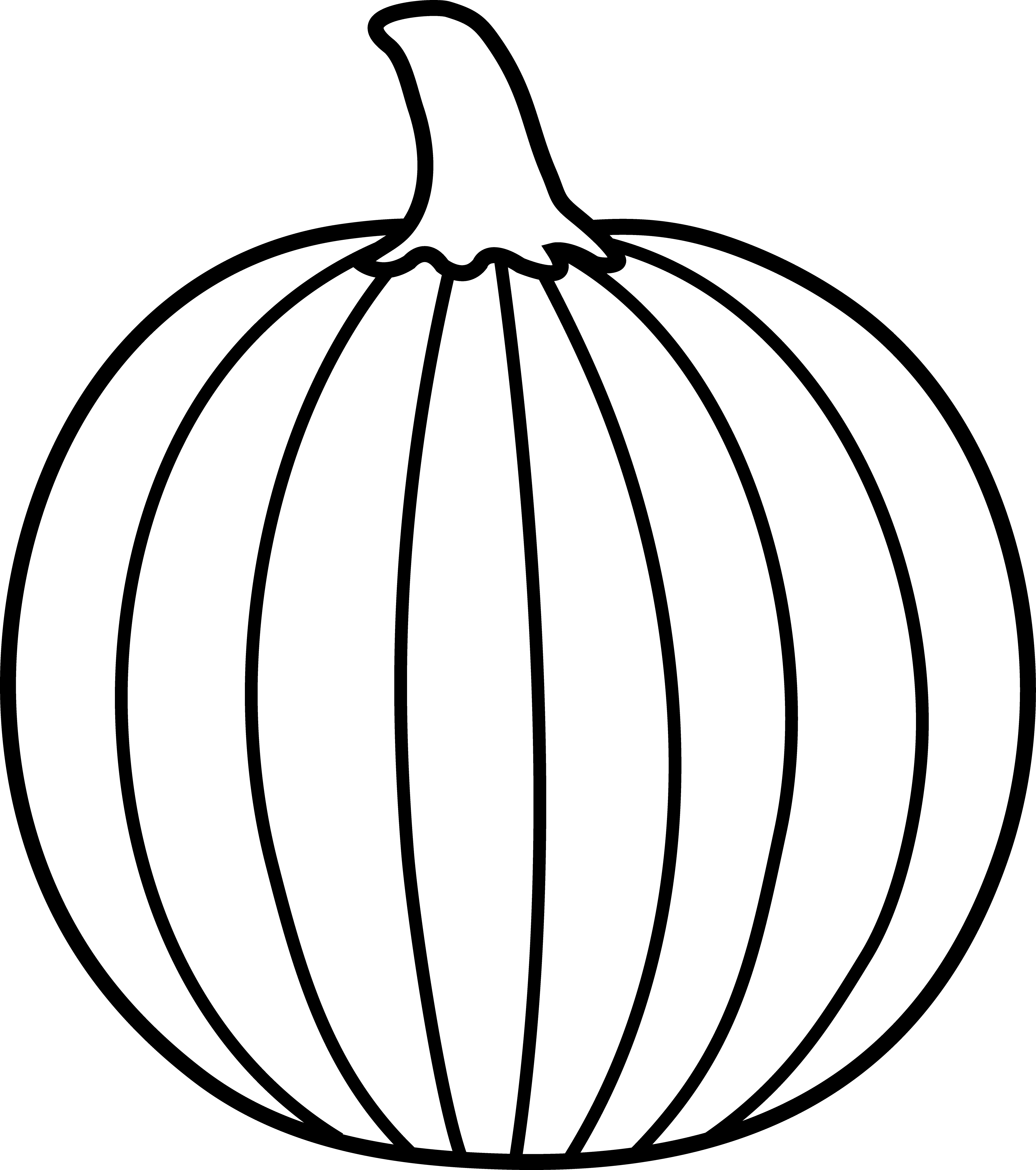      Gallery For Pumpkin Outline Drawing Plain Pumpkin Coloring Pages Png