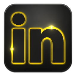 Golden Glow Linkedin Icon Png Clipart Image   Iconbug Com