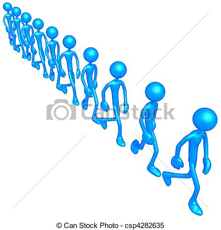 Group Walking In A Line   Csp4282635